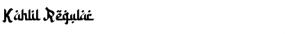 Kahlil Font