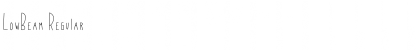 LowBeam Regular Font