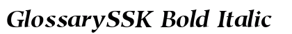 GlossarySSK Bold Italic Preview