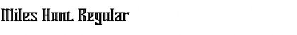 Miles Hunt Font