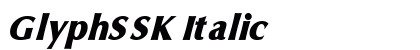 GlyphSSK Italic preview