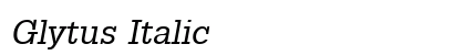 Glytus Italic preview