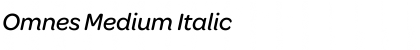 Omnes Medium Italic Font