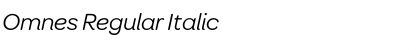 Omnes Regular Italic Font