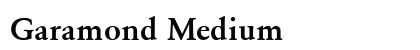 Garamond Medium Preview