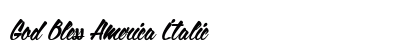 God Bless America Italic preview