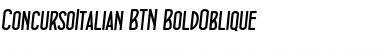 ConcursoItalian BTN BoldOblique Font