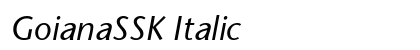GoianaSSK Italic preview