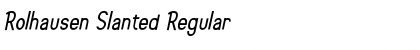 Download Rolhausen Slanted Font Download Rolhausen Slanted Font