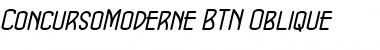 ConcursoModerne BTN Oblique Font