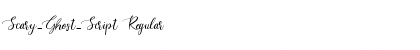 Scary_Ghost_Script Font