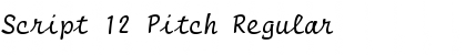 Script 12 Pitch Font