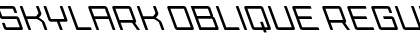 Skylark Oblique Font