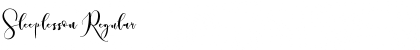 Sleeplesson Font