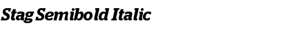 Stag Semibold Italic Font