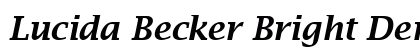 Lucida Becker Bright Demi Italic Font Preview