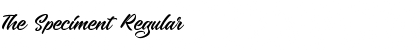 The Speciment Font
