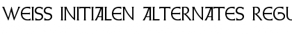 Weiss Initialen Alternates Regular Font