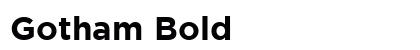 Gotham Bold Preview