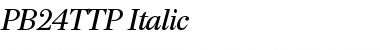 PB24TTP-Italic Regular Font
