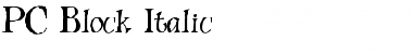 PC Block Italic Regular Font