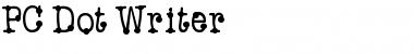 PC Dot Writer Regular Font