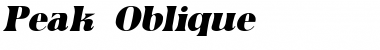 Peak Oblique Font
