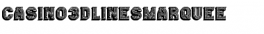 Casino 3D Lines Marquee Regular Font