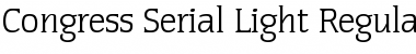 Congress-Serial-Light Regular Font