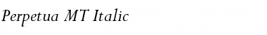 Perpetua MT Italic Font