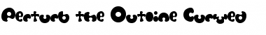 Perturb the Outline Curved Regular Font
