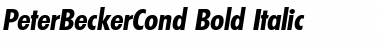 PeterBeckerCond Bold Italic Font