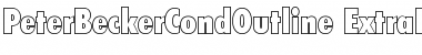 PeterBeckerCondOutline-ExtraBo ld-Regular Font