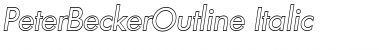 PeterBeckerOutline Italic Font