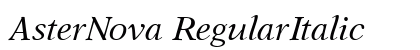 AsterNova RegularItalic preview