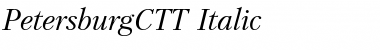 PetersburgCTT Italic Font