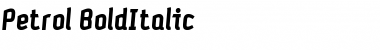 Petrol Bold Italic Font