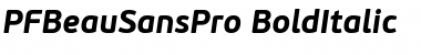 PF BeauSans Pro Bold Italic Font