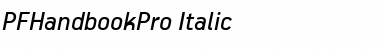 PF Handbook Pro Italic Font