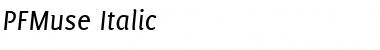 PF Muse Italic Font PF Muse Italic Font