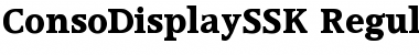 ConsoDisplaySSK Regular Font