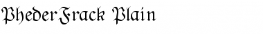 PhederFrack Plain Font