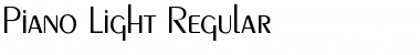 Piano Light Regular Font