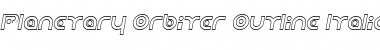 Planetary Orbiter Outline Italic Font