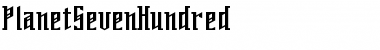 PlanetSevenHundred Regular Font