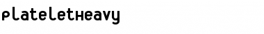 PlateletHeavy Regular Font