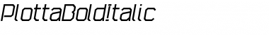 Plotta Bold Italic Font