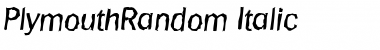 PlymouthRandom Italic Font