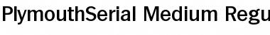 PlymouthSerial-Medium Regular Font