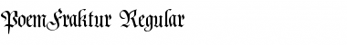 PoemFraktur Regular Font